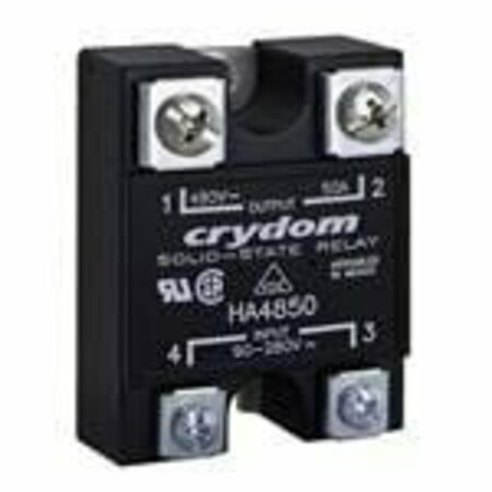 CRYDOM Solid State Relays - Industrial Mount Ssr Relay, Panel Mount, Ip00, 530Vac/12A, Dc In, Zero Cross,  HD4812K